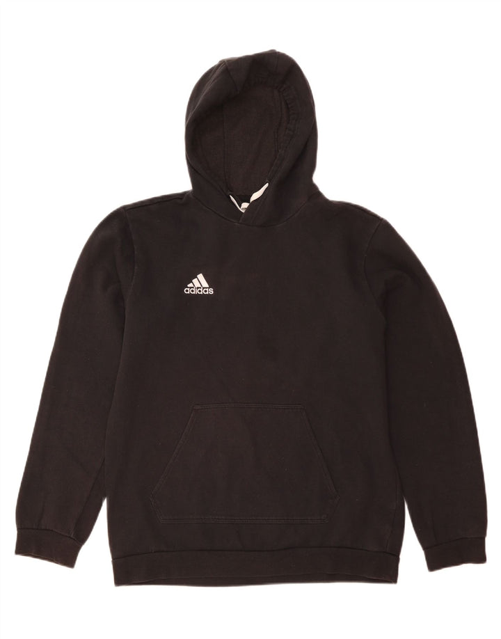 Pulover Adidas pentru bărbați, bumbac mediu negru