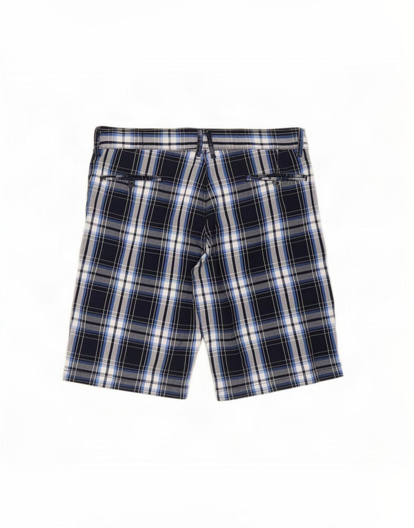 Pantaloni scurți chino pentru bărbați Jack & Jones XL W36, bumbac cu carouri bleumarin
