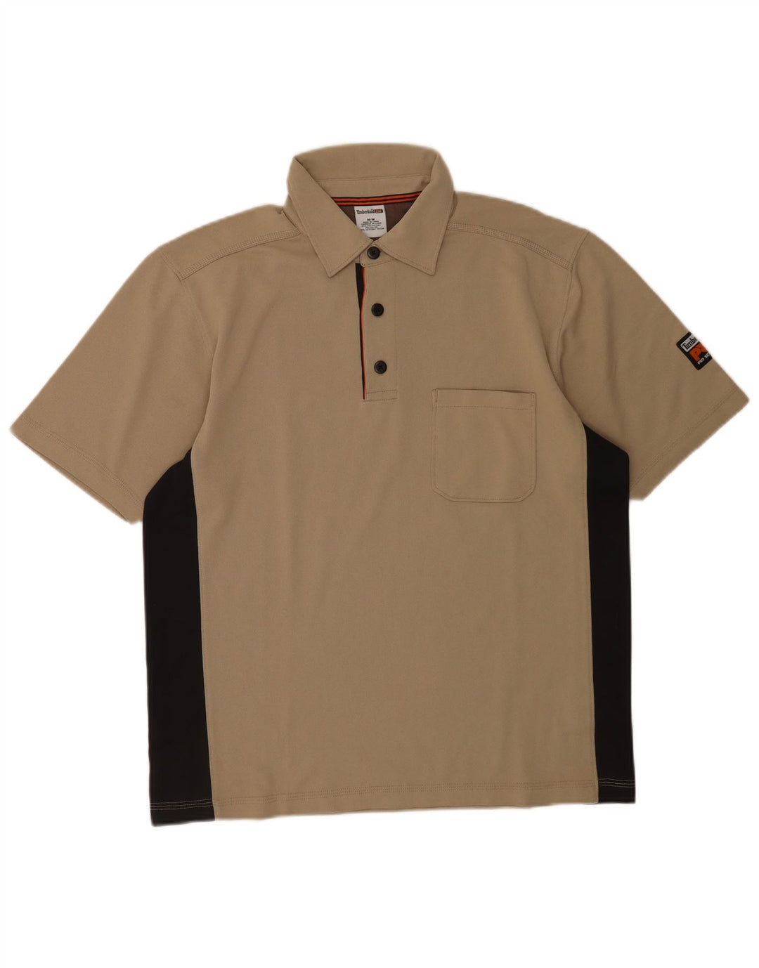 Tricou polo pentru bărbați Timberland Bej mediu Poliester color bloc