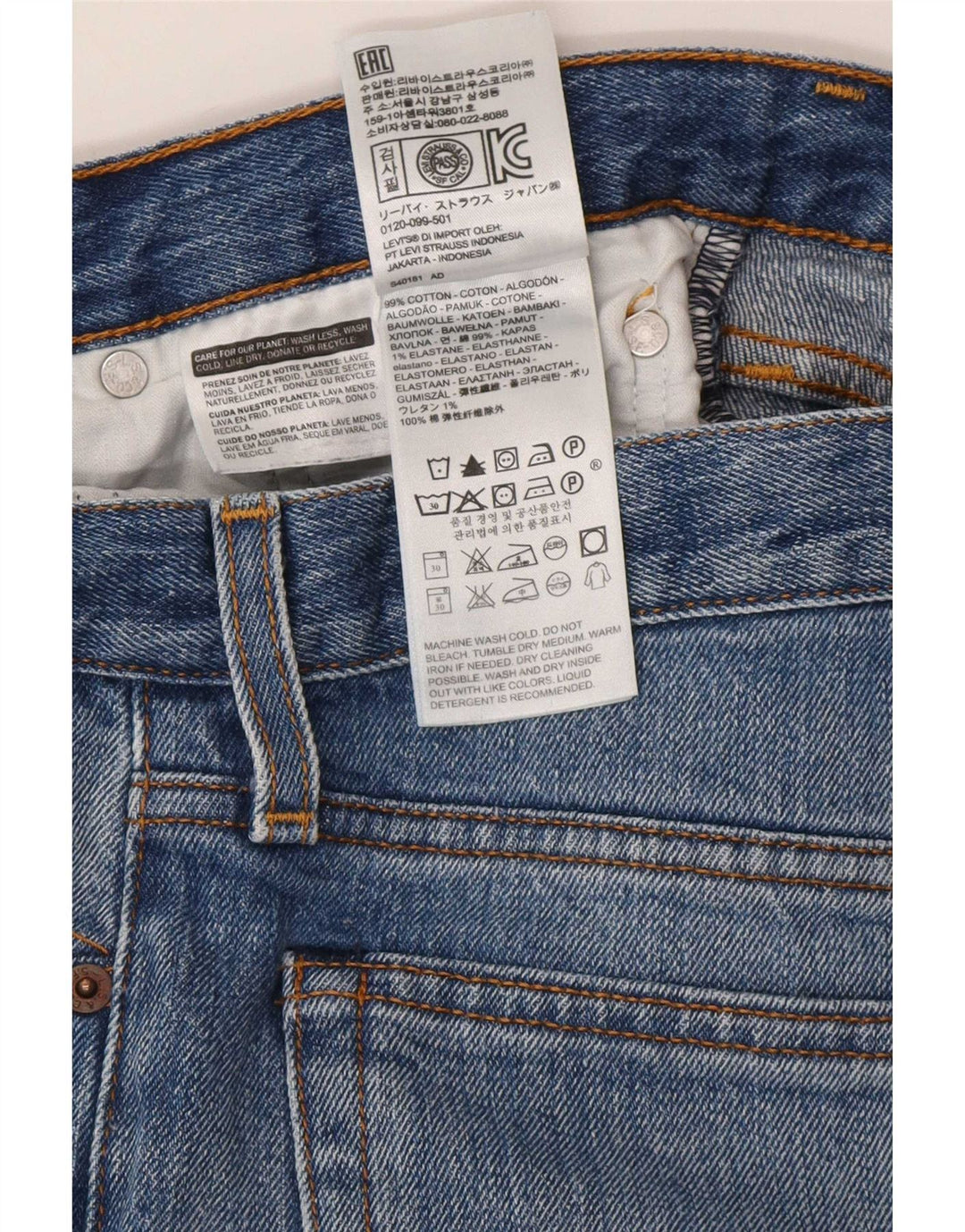Blugi slim pentru femei Levi's W27 L26 Bumbac albastru
