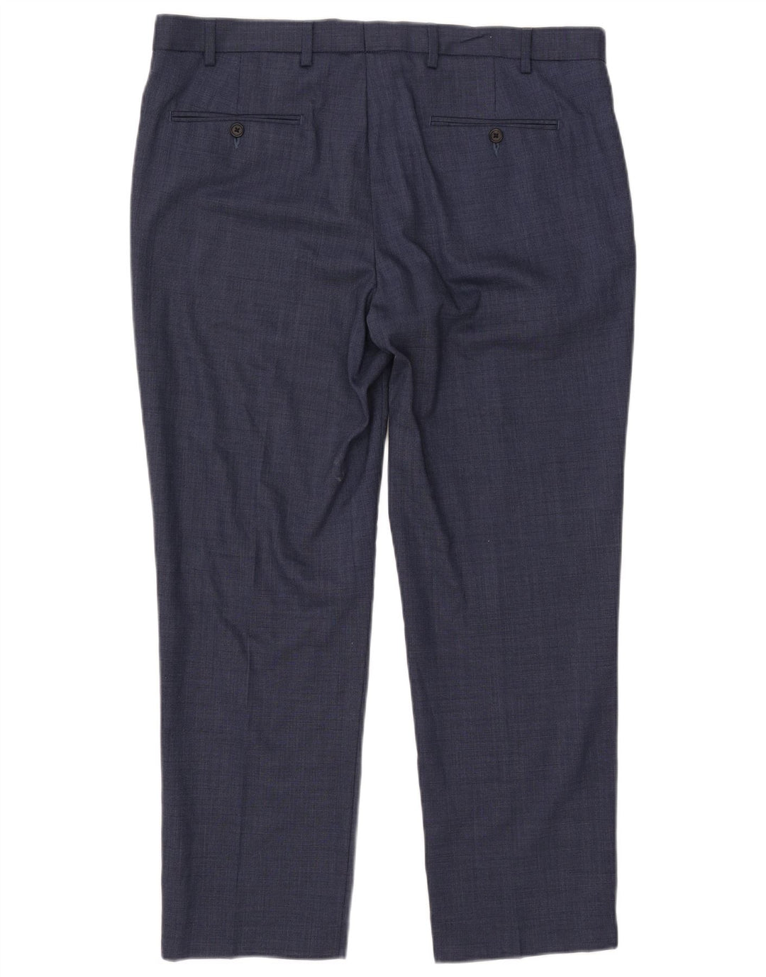 Pantaloni de costum pentru bărbați Marks & Spencer, cu tăiere obișnuită, L38 L29 Lână albastră