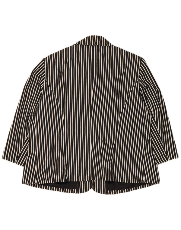 Jachetă Chaps pentru femei cu mâneci 3/4 și 6 nasturi, Marea Britanie 18 XL, bleumarin, cu dungi