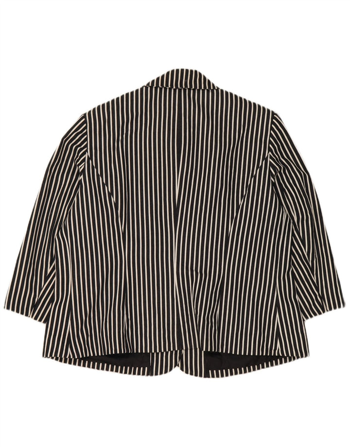 Jachetă Chaps pentru femei cu mâneci 3/4 și 6 nasturi, Marea Britanie 18 XL, bleumarin, cu dungi