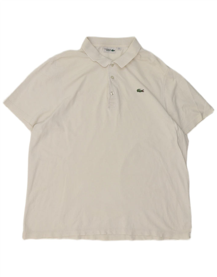 Tricou polo pentru bărbați LACOSTE Mărimea 8 3XL Bumbac alb