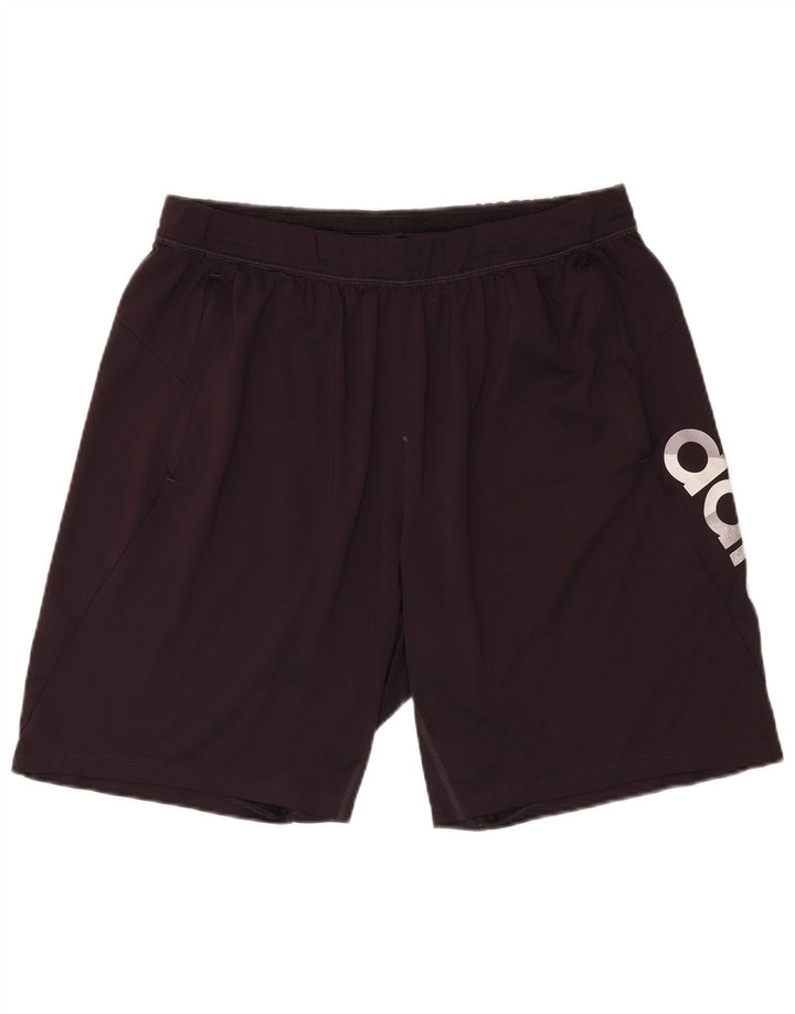 Pantaloni scurți sport grafic Adidas pentru bărbați, poliester mediu negru