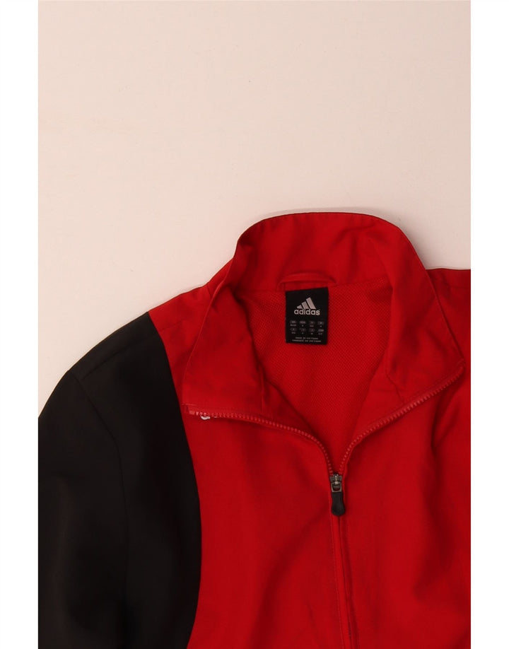 Jachetă de trening pentru bărbați ADIDAS Marea Britanie 36/38 Poliester Colorblock Roșu Mic