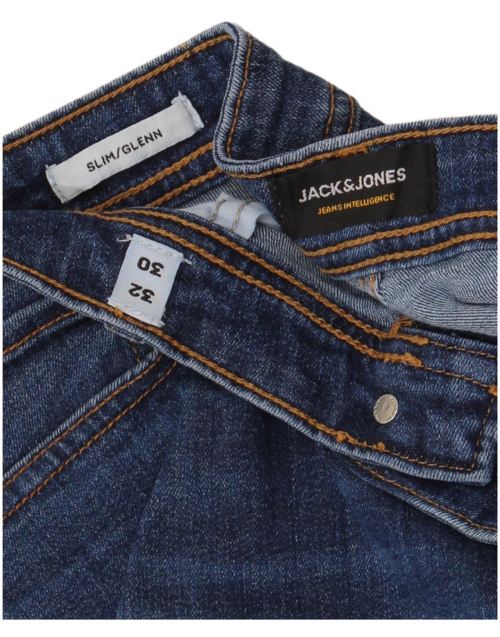 JACK & JONES Blugi GLENN Slim pentru bărbați W32 L30 Bumbac albastru