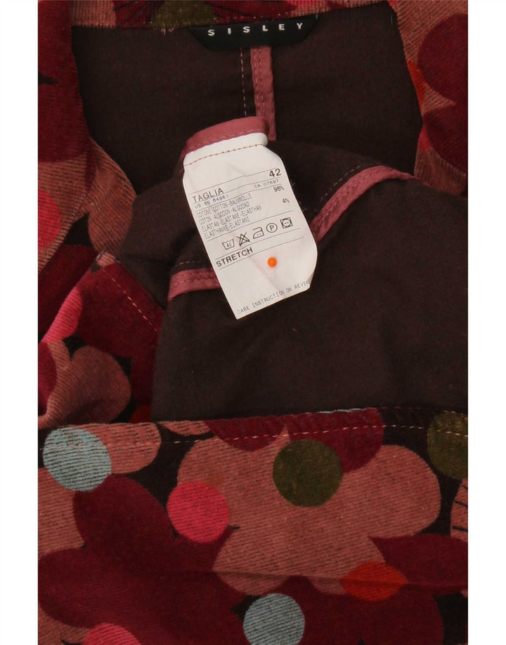 Jachetă Sisley pentru femei Crop 2 Button Blazer IT 42 Medium Multicolor Floral