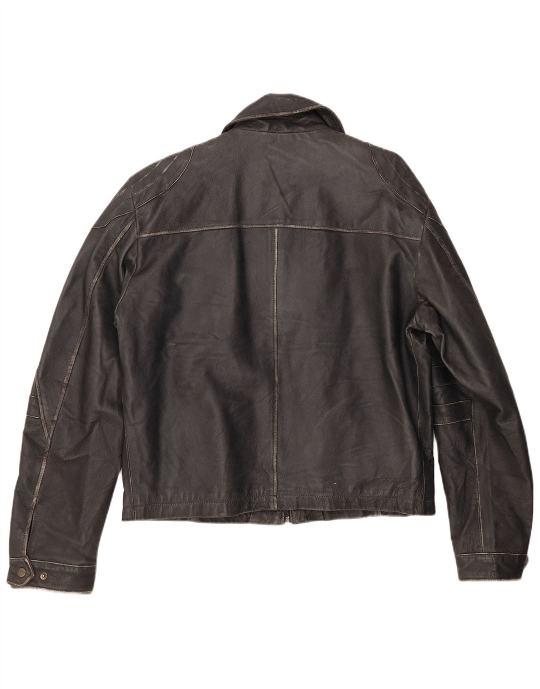 Jachetă de piele vintage pentru bărbați IT 52 XL neagră