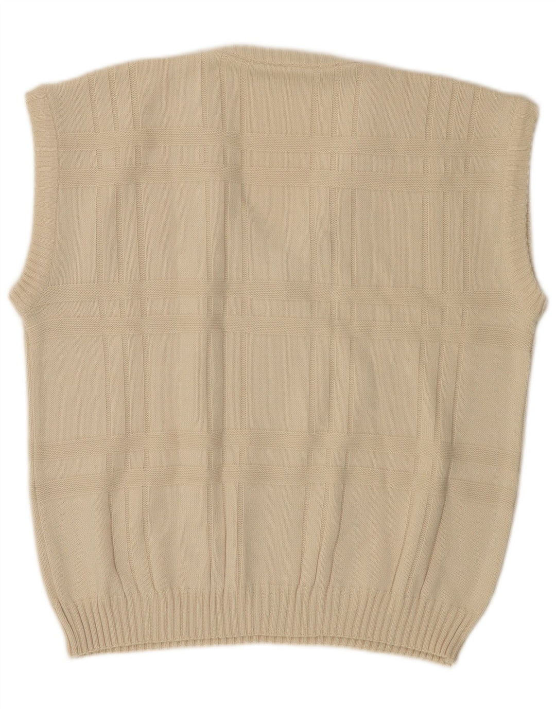 VINTAGE Vestă pentru bărbați Tank Top IT 52/54 Mare Poliacrilic alb catifelat