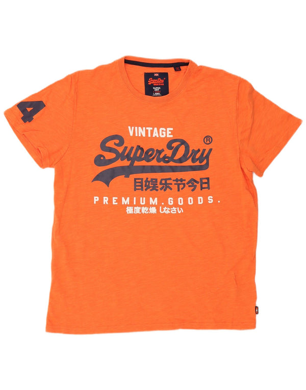 Tricou grafic pentru bărbați Superdry Top 2XL bumbac portocaliu