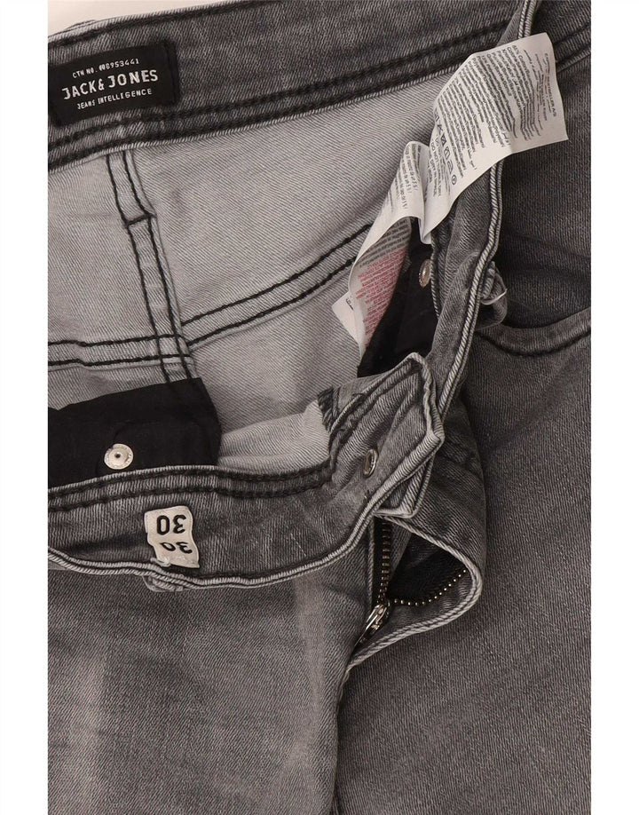 Blugi Jack & Jones GLENN Slim pentru bărbați W30 L30 bumbac gri
