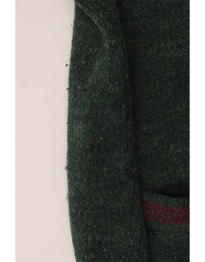 Cardigan Vintage pentru bărbați XL Lână verde