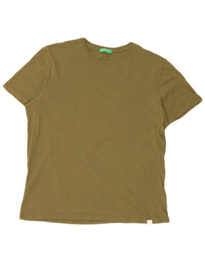Tricou pentru bărbați Benetton Top XL Kaki Bumbac