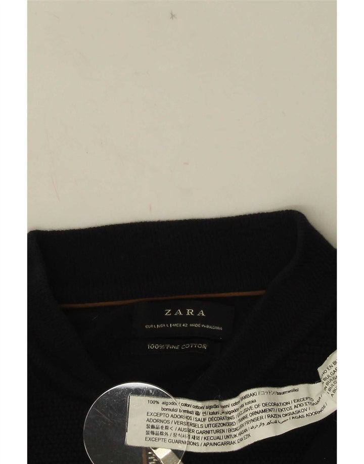 Pulover cardigan pentru bărbați Zara, mare, bleumarin, bumbac