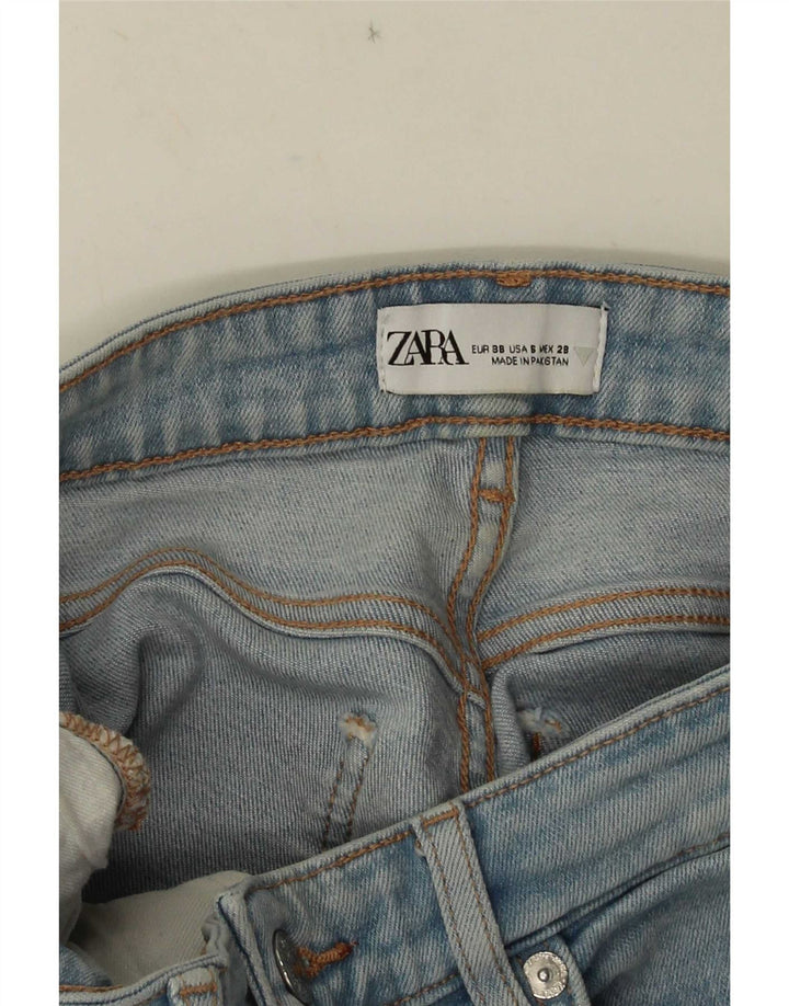 Blugi tăiați pentru femei Bootcut Zara EU 38 Mici W28 L25 Albastru