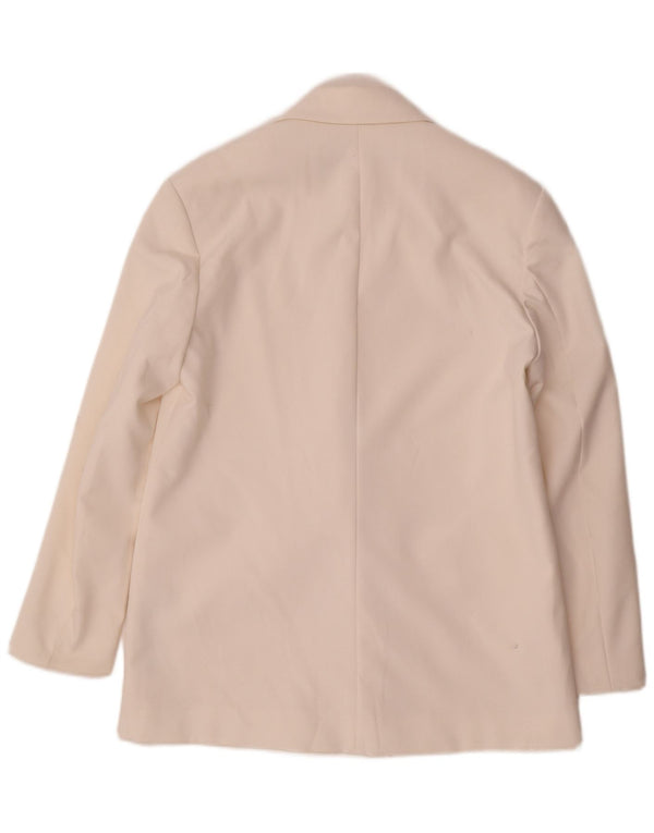 Jachetă blazer supradimensionată pentru femei Zara UK 6 XS Poliester alb