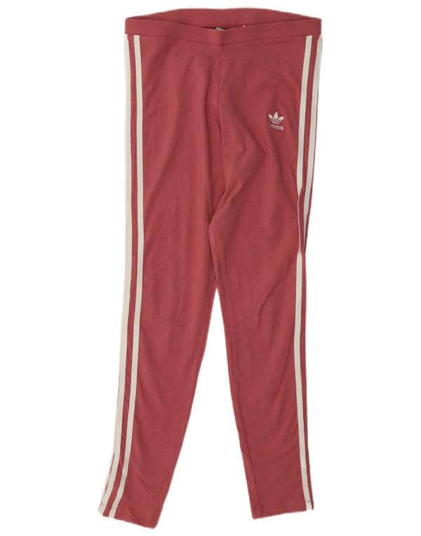Leggings pentru femei Adidas UK 10 mic roz bumbac