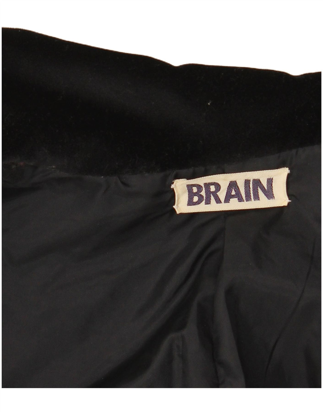 Jachetă pentru femei VINTAGE din catifea cu 1 nasture UK 12 Medium Black