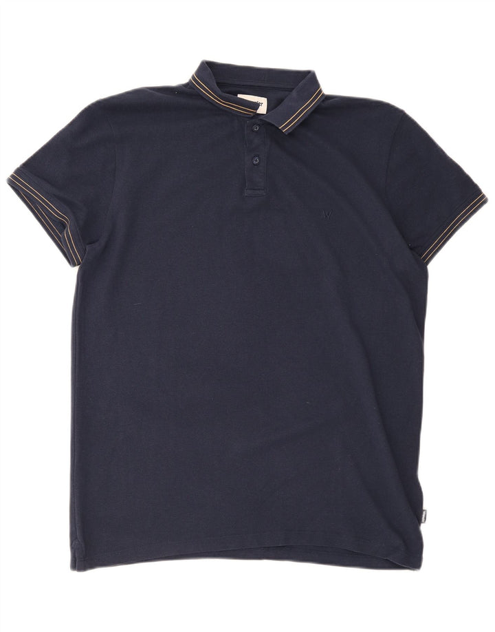 Cămașă polo Wrangler pentru bărbați, mare, albastru, bumbac