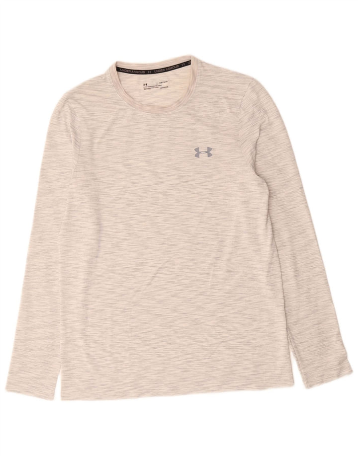 Under Armour pentru bărbați Heat Gear Top cu mânecă lungă, mare, gri pete
