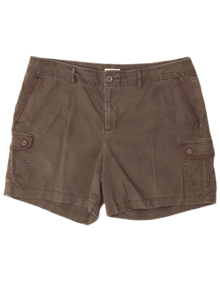 Pantaloni scurti cargo DOCKERS pentru femei US 16 2XL W38 bumbac gri