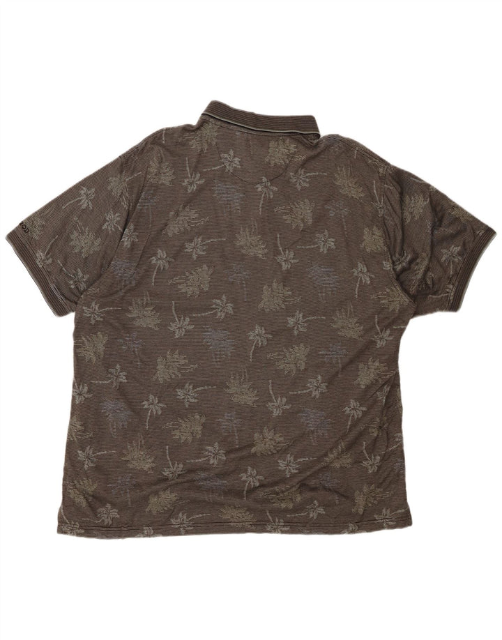 Cămașă polo de golf IZOD pentru bărbați XL, bumbac floral, gri