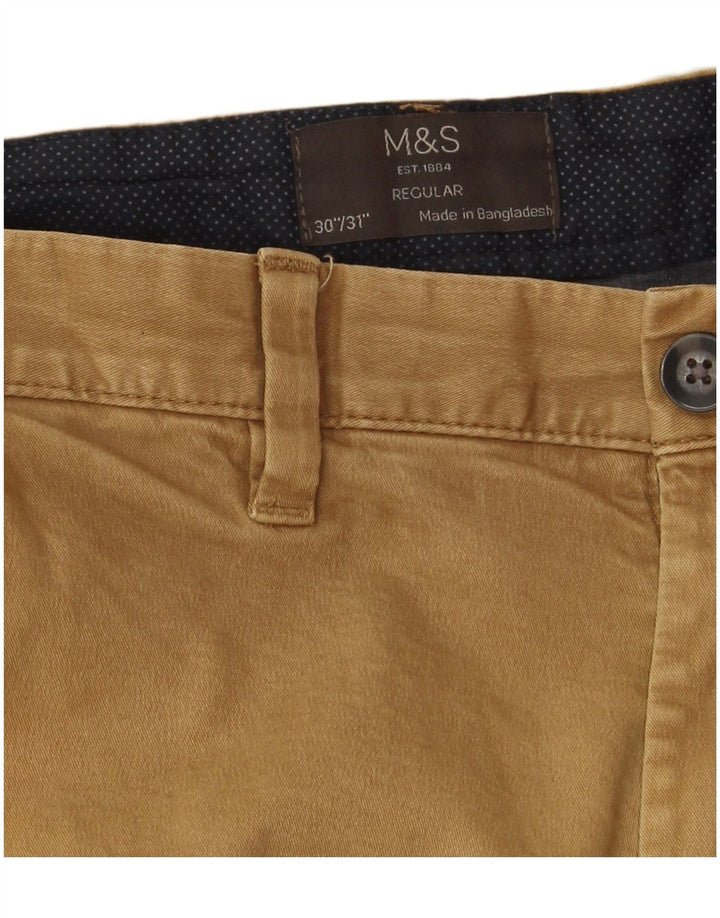 Marks & Spencer Pantaloni chino obișnuiți drepti pentru bărbați L30 L31 bej