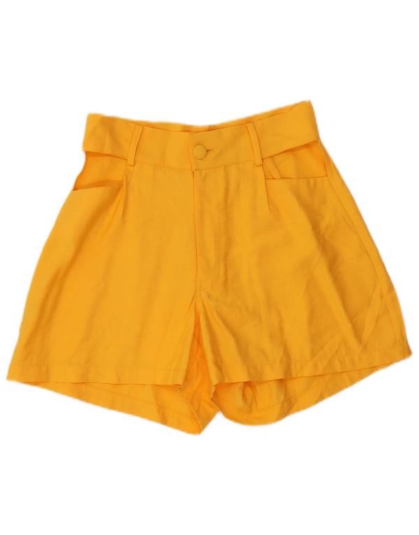 Pantaloni scurți casual de damă vintage cu talie înaltă, mediu W28, galben