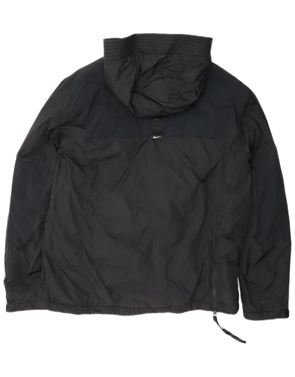 Jachetă Anorak cu glugă pentru bărbați Nike UK 40, mare, negru, din nailon