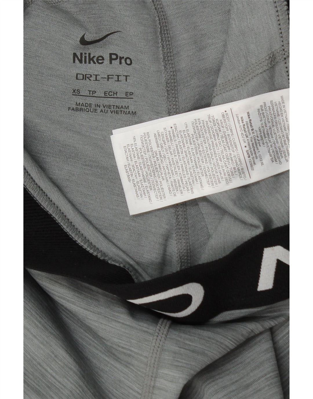 Leggings NIKE Dri Fit Graphic pentru femei UK 4 XS poliester cu pături gri