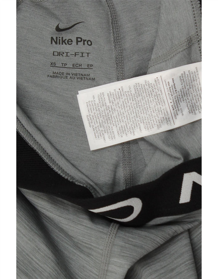 Leggings NIKE Dri Fit Graphic pentru femei UK 4 XS poliester cu pături gri