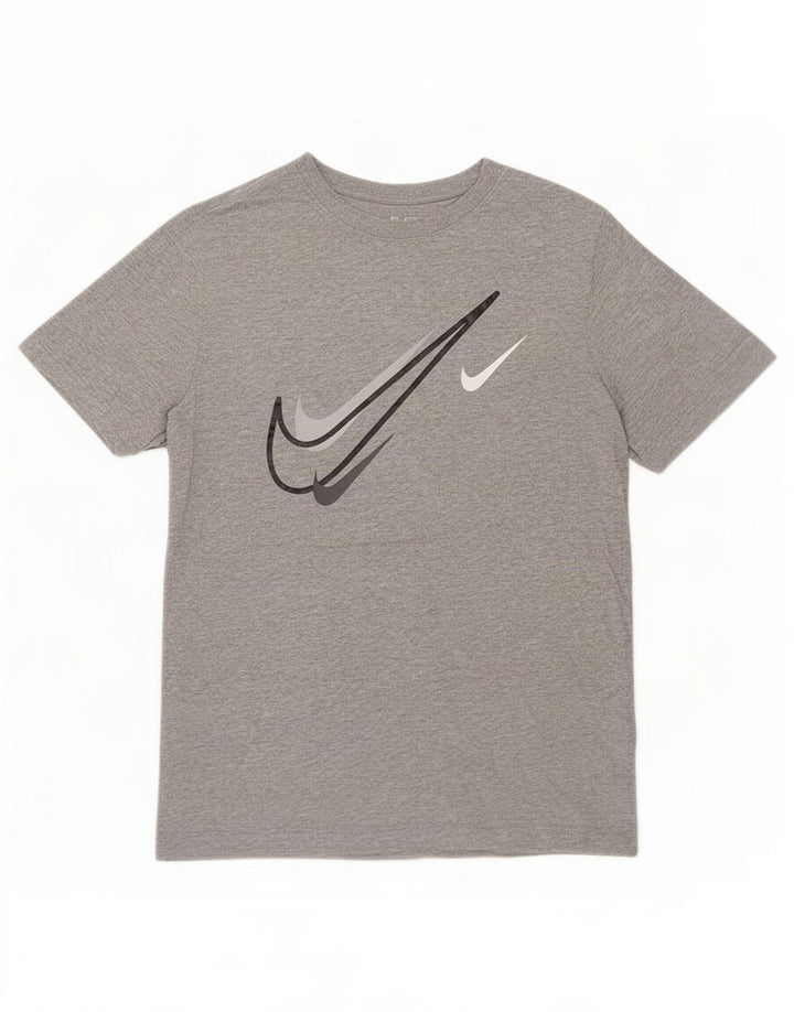 Tricou grafic Nike pentru bărbați Top mic, gri, bumbac