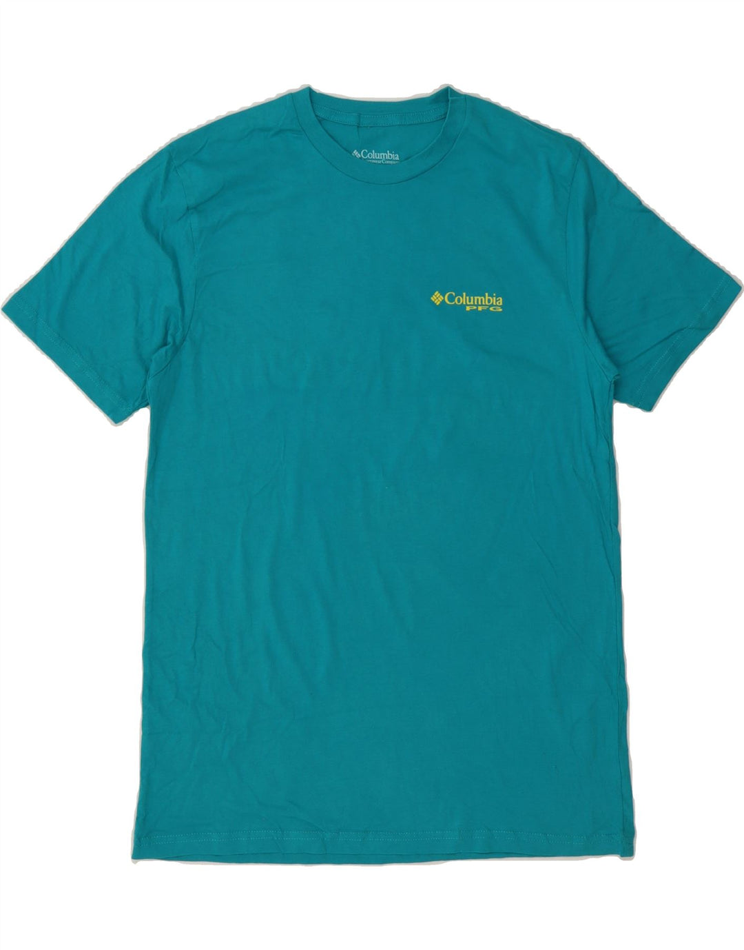 Tricou grafic COLUMBIA pentru bărbați Top din bumbac turcoaz mediu
