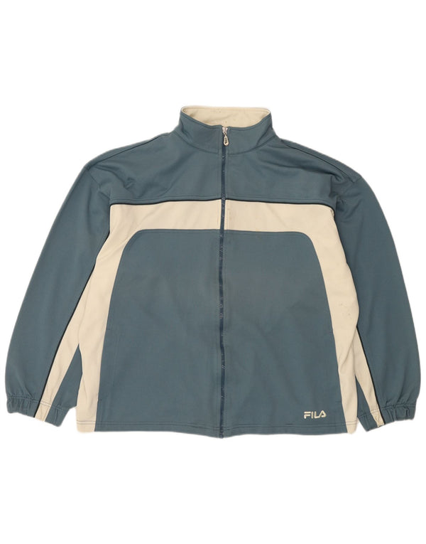 Trening pentru bărbați Fila Loose Fit Top Jachetă mare, albastru, poliester color bloc