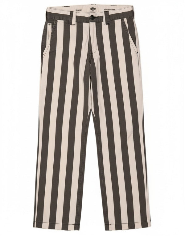 Pantaloni chino slim drepti pentru bărbați Dickies L30 L32 bumbac cu dungi gri