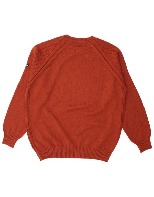 Pulover pentru bărbați Navigare cu gât crew, 2XL, lână maro