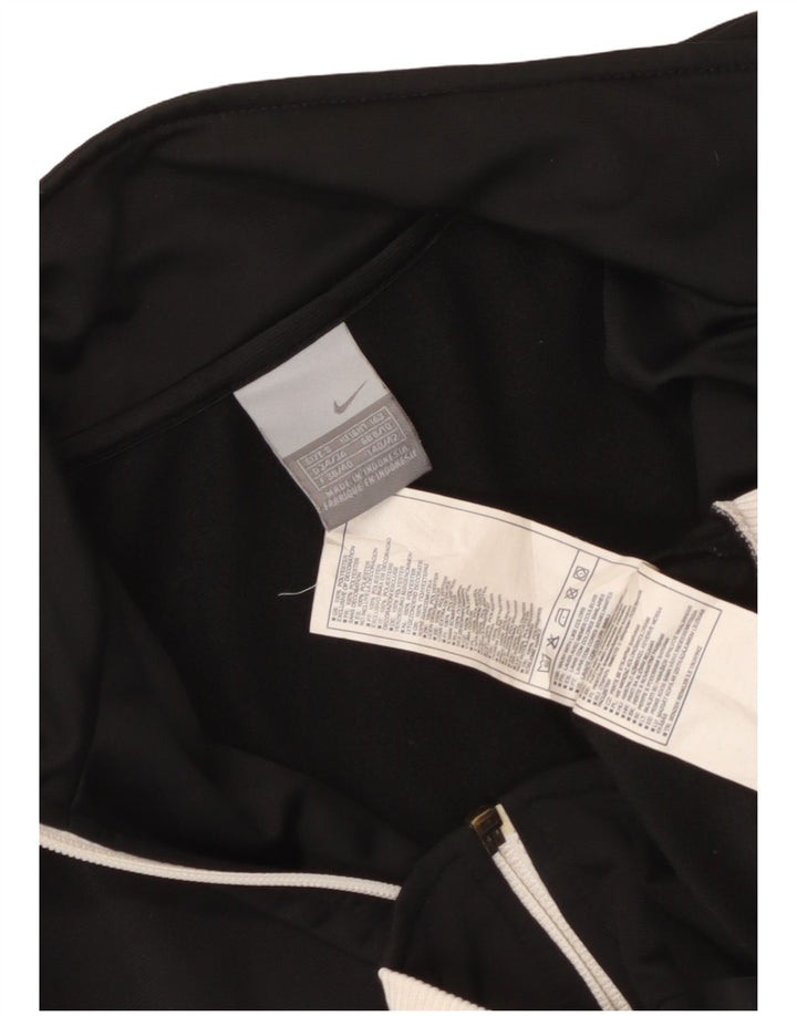 Jachetă de top pentru trening Nike Crop pentru femei UK 8/10 Small Black Colorblock