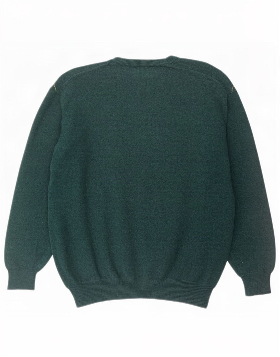 Pulover vintage pentru bărbați cu gâtul rotund, verde mediu Argyle/Diamond