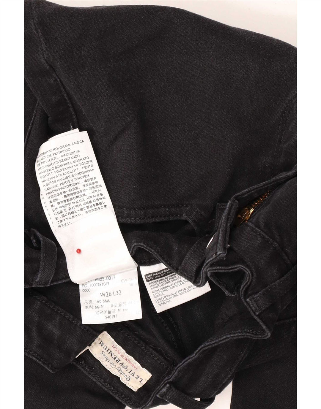 Blugi Levi's 715 Bootcut W26 L32 bumbac negru