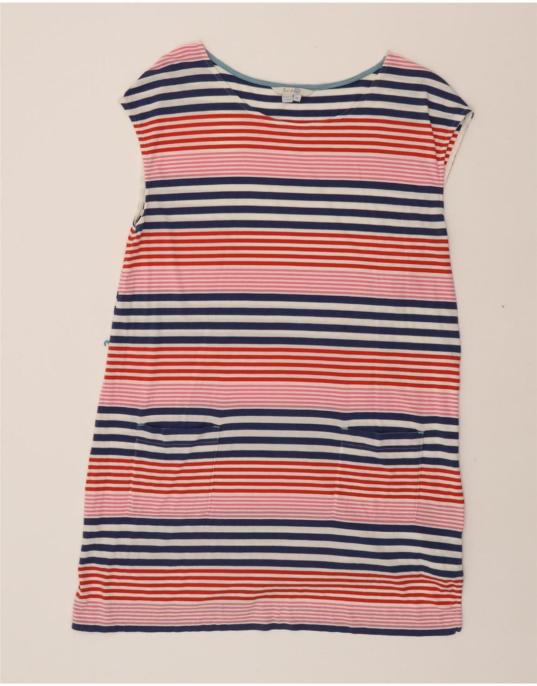 BODEN Womens Basic Dress UK 14 Medium Multicoloured Striped Cotton Vintage Boden and Second-Hand Boden from Messina Hembry 