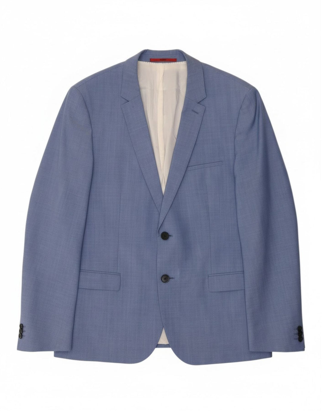 Jachetă blazer pentru bărbați Hugo Boss cu 2 nasturi IT 54 2XL Lână albastră
