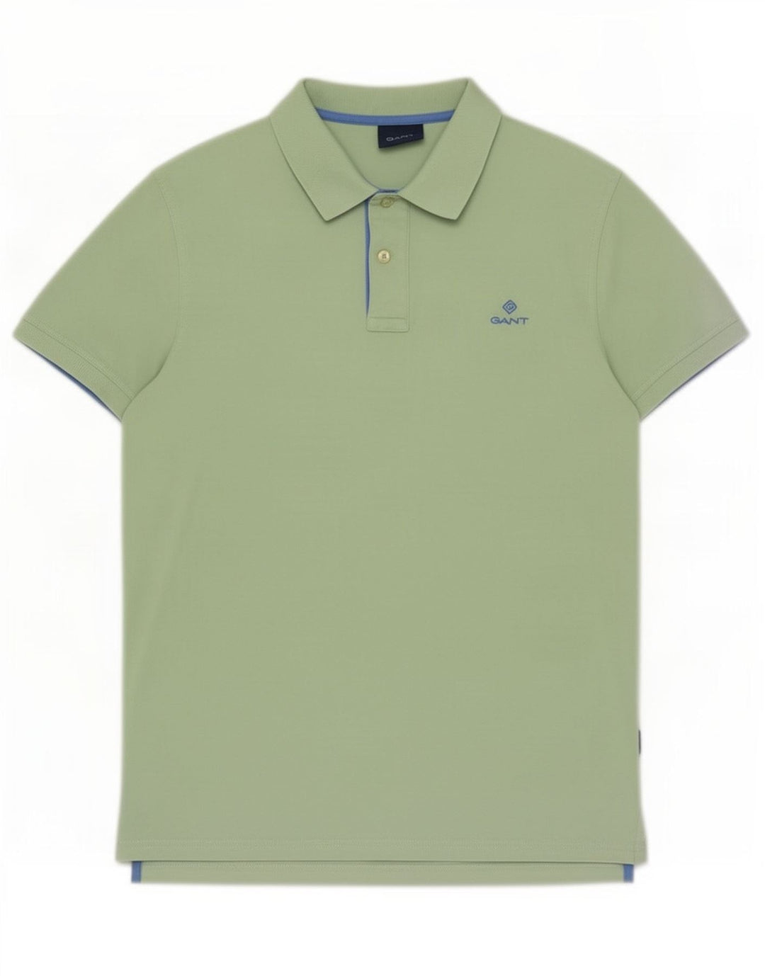 Tricou polo pentru bărbați Gant, bumbac verde mediu