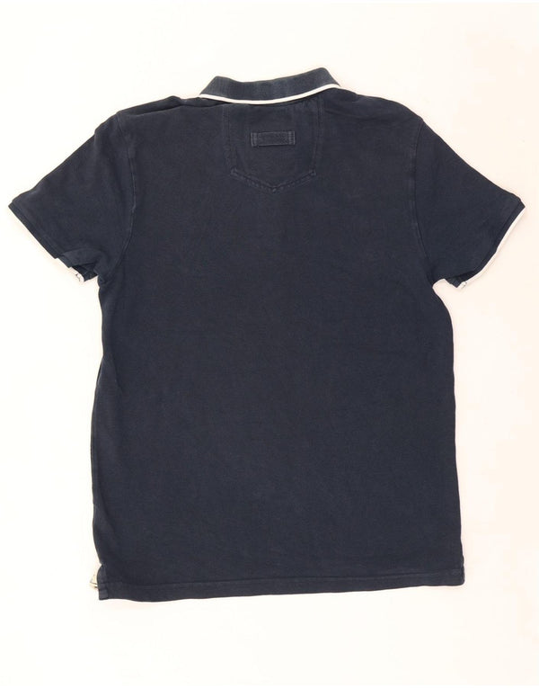 Tricou polo pentru bărbați Fat Face, bumbac mediu albastru bleumarin