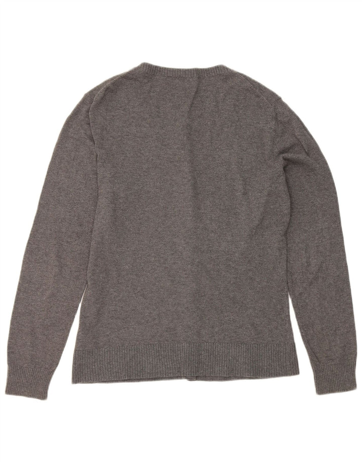 Pulover cardigan pentru femei Gap UK 14 mare bumbac gri