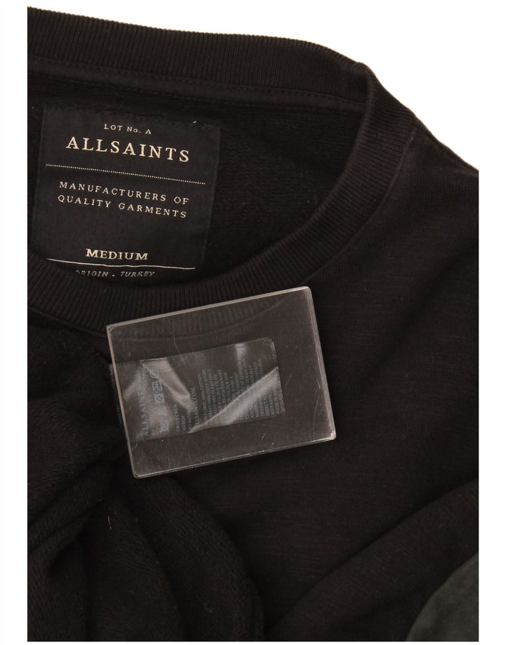 Hanorac pentru bărbați All Saints Pulover mediu negru, bumbac color-bloc