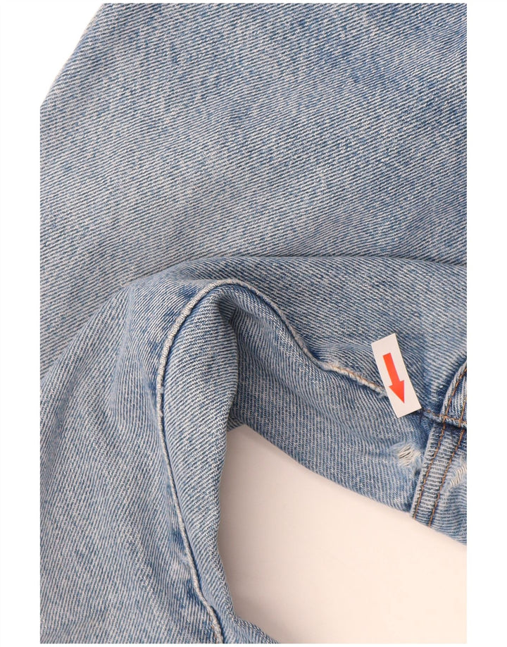 Blugi conici pentru femei Armani W26 L2 Albastru