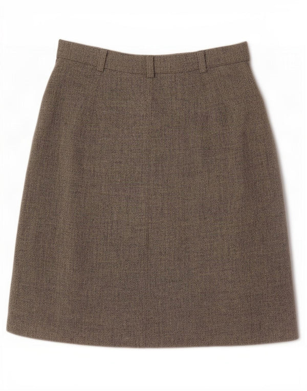 New Penny Womens A-Line Fusta UK 10 Small W26 Gri Lână