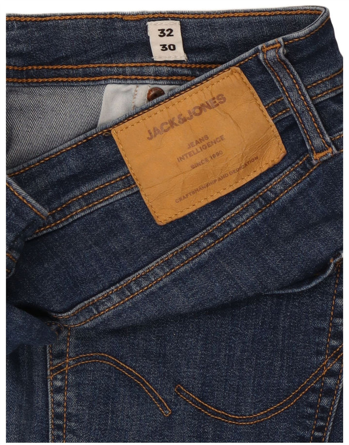 Blugi slim pentru bărbați Jack & Jones W32 L30 bumbac albastru