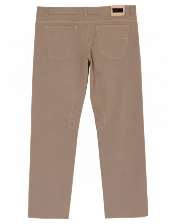 SIVIGLIA Pantaloni casual pentru călărie drept bărbați W40 L30 bumbac cu dungi gri